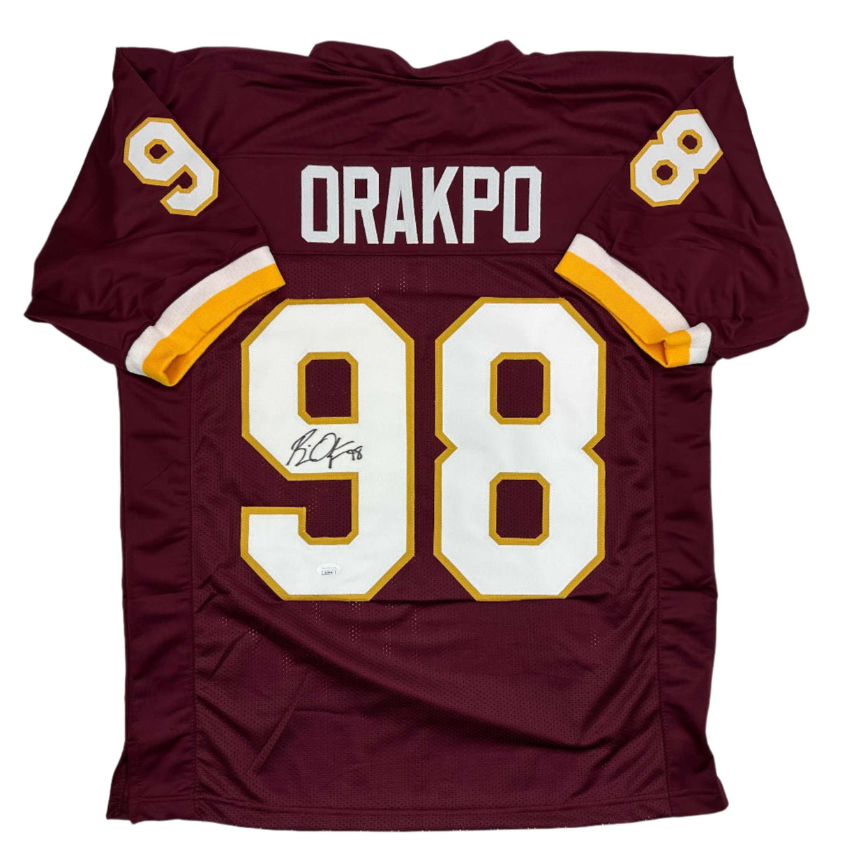 Autographed/Signed Brian Orakpo Washington Burgundy Football Jersey JSA COA