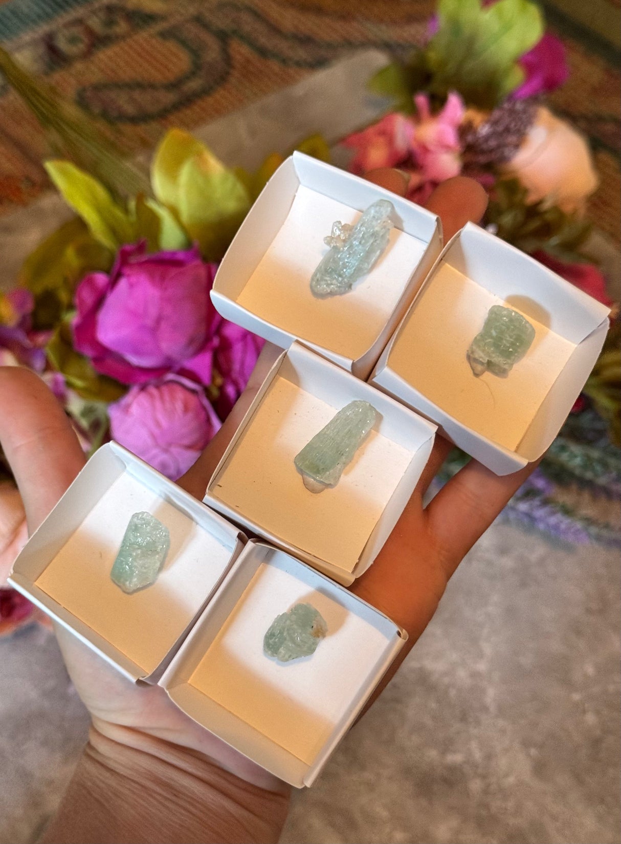 Etched Aquamarine Specimens from Brazil