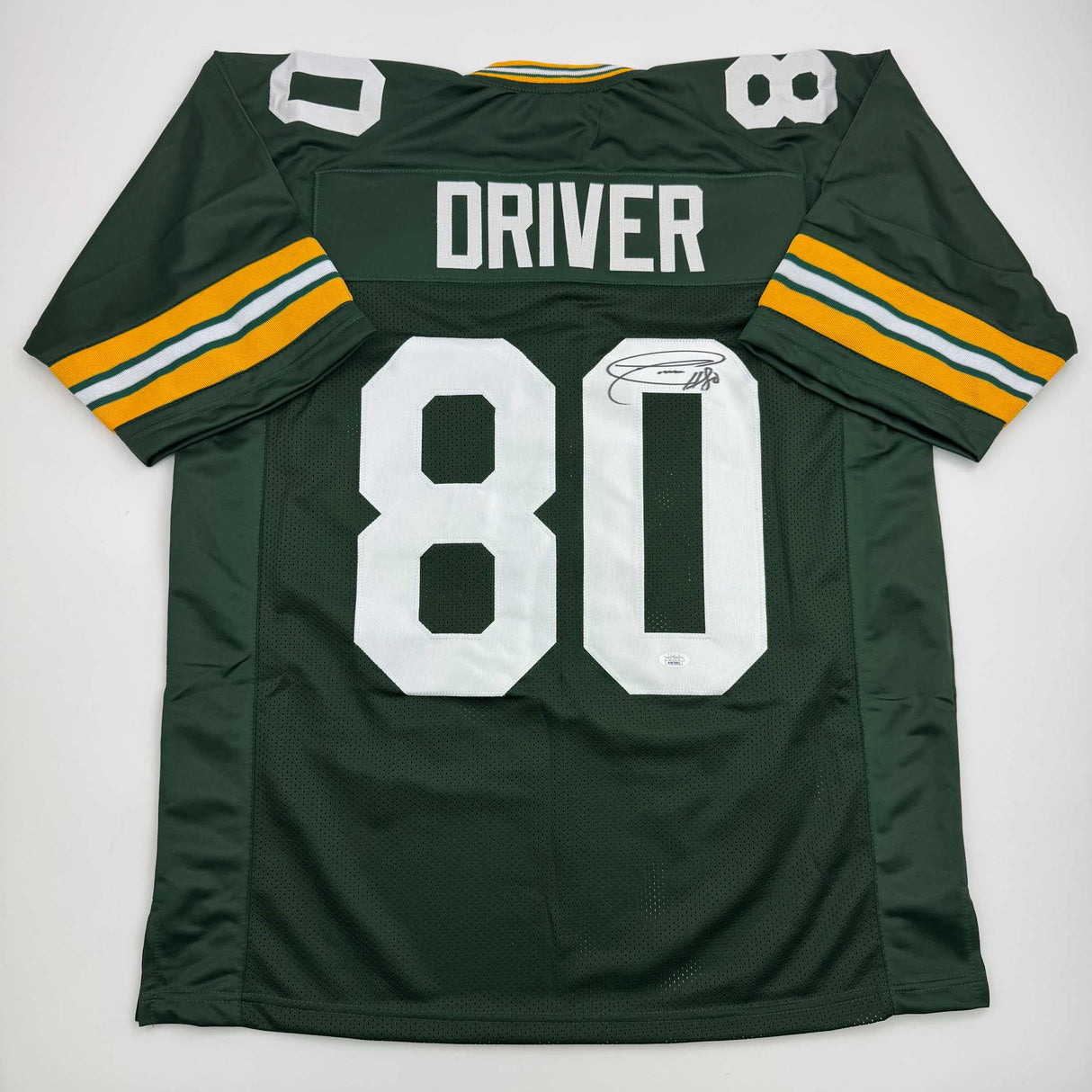 Camiseta de fútbol americano Green Bay Green autografiada/firmada de Donald Driver JSA COA