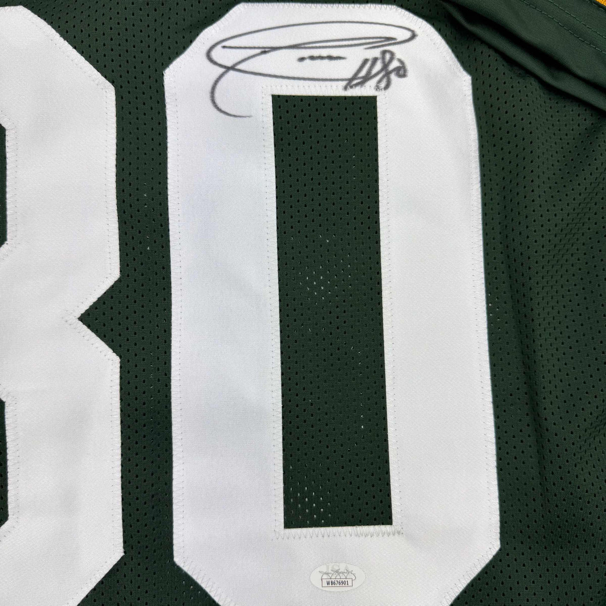 Camiseta de fútbol americano Green Bay Green autografiada/firmada de Donald Driver JSA COA