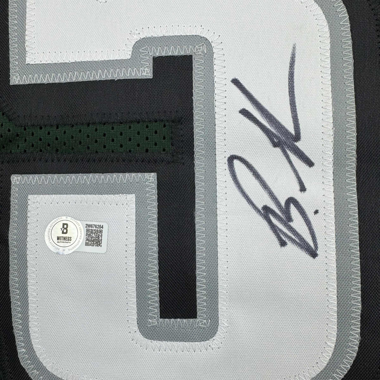 Camiseta de fútbol verde de Filadelfia autografiada/firmada por Brandon Graham Beckett BAS COA