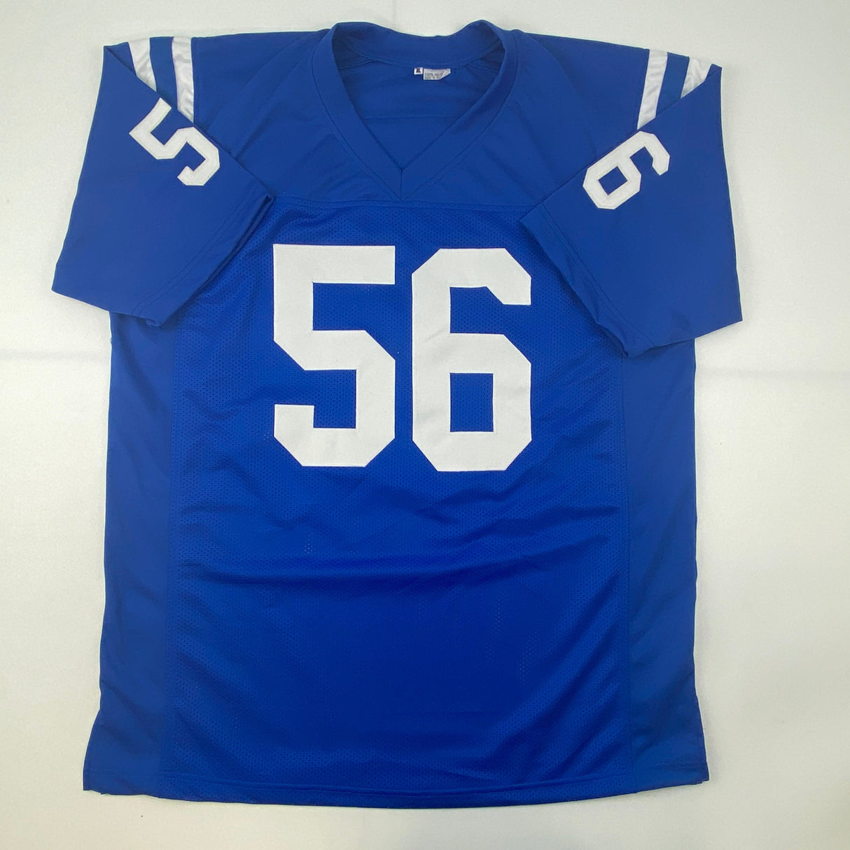 Camiseta de fútbol azul de Indianápolis autografiada/firmada por Quenton Nelson (JSA COA)