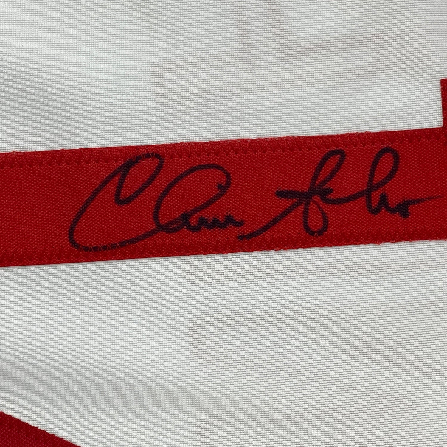 Camiseta de béisbol blanca de Cincinnati autografiada/firmada por Chris Sabo JSA COA