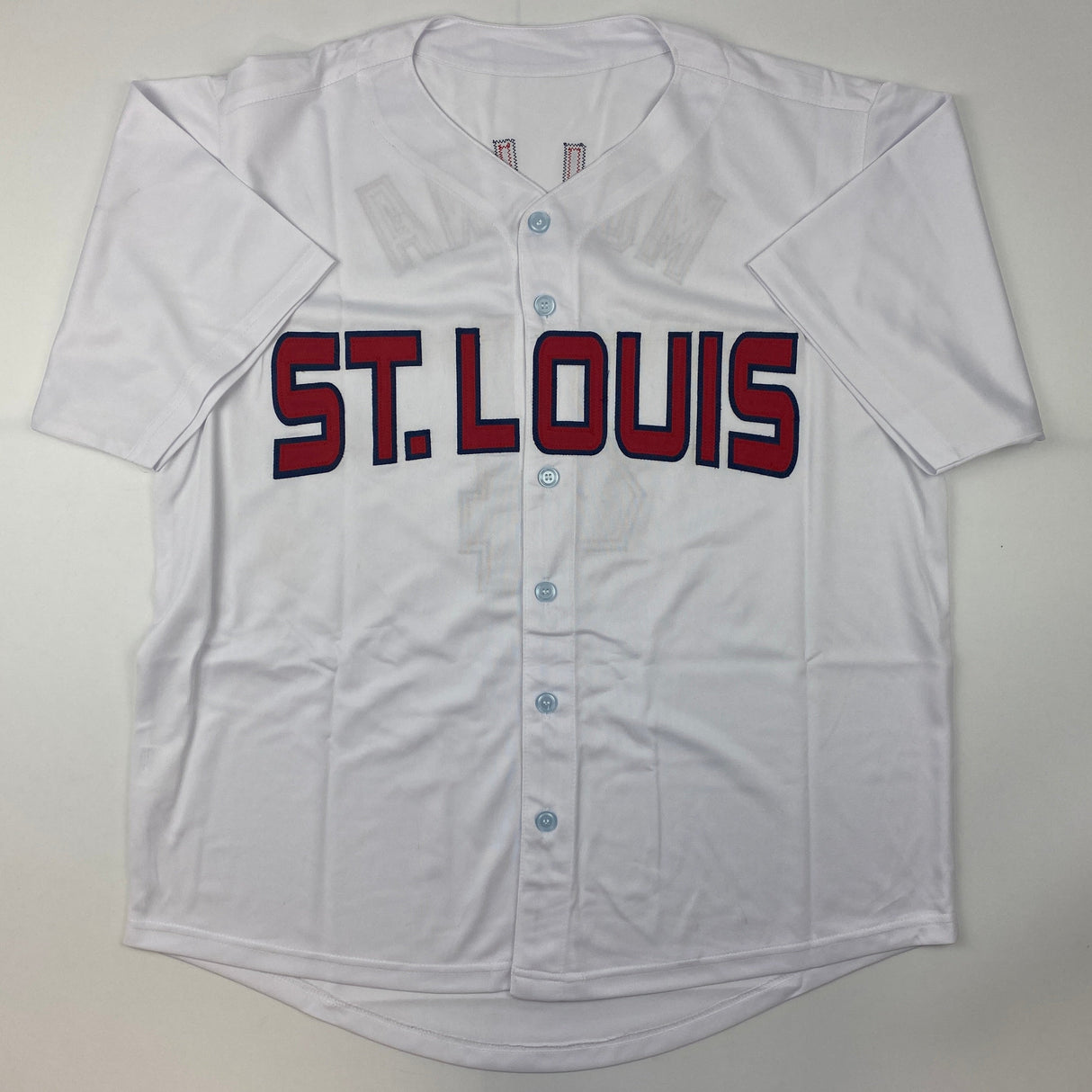 Camiseta de béisbol blanca de St. Louis de Yadier Molina autografiada y firmada por Beckett BAS COA