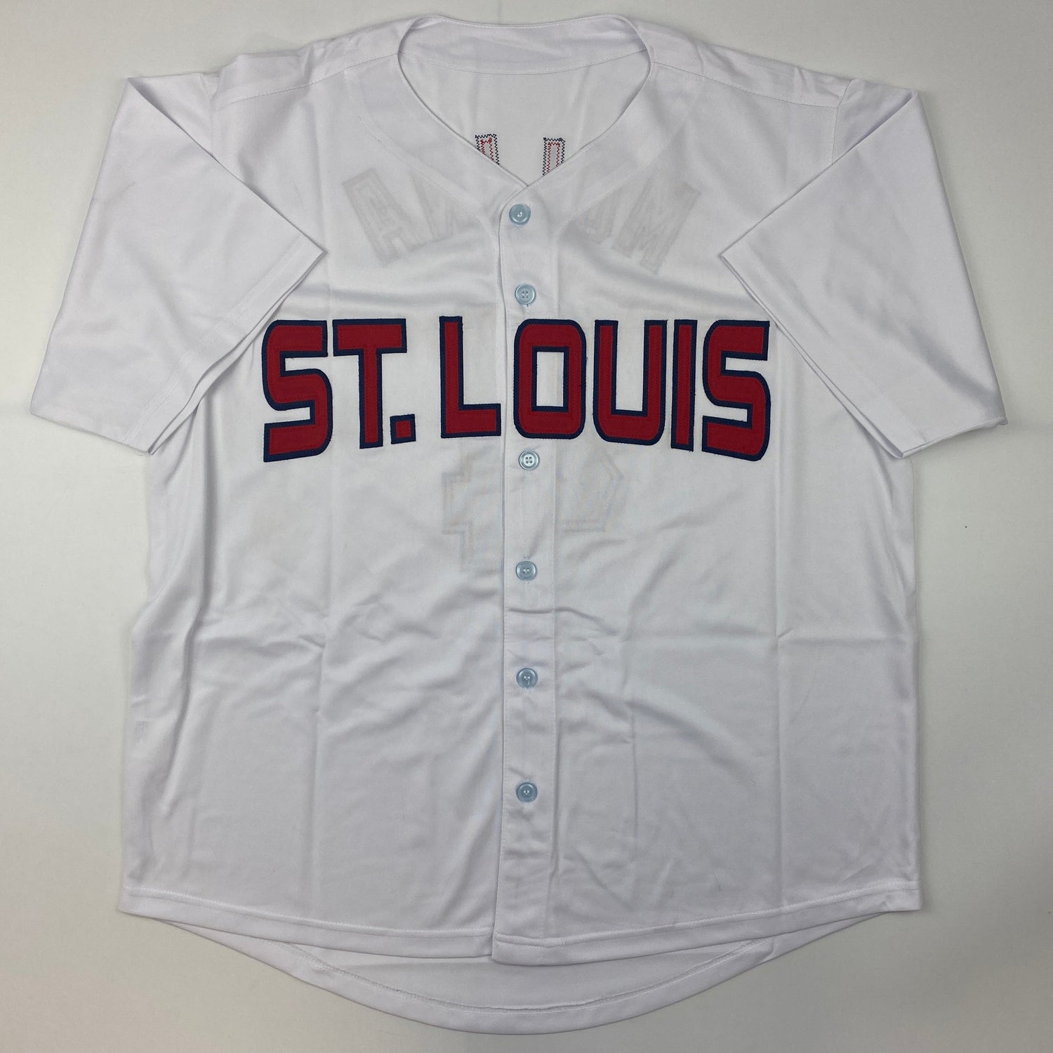 Camiseta de béisbol blanca de St. Louis de Yadier Molina autografiada y firmada por Beckett BAS COA
