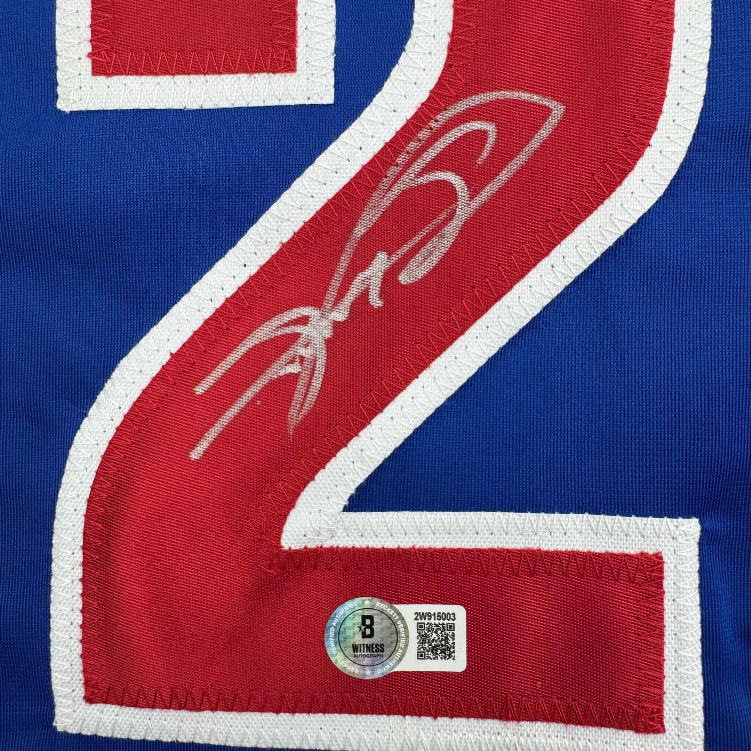 Camiseta de béisbol azul de Chicago autografiada/firmada por Sammy Sosa JSA COA