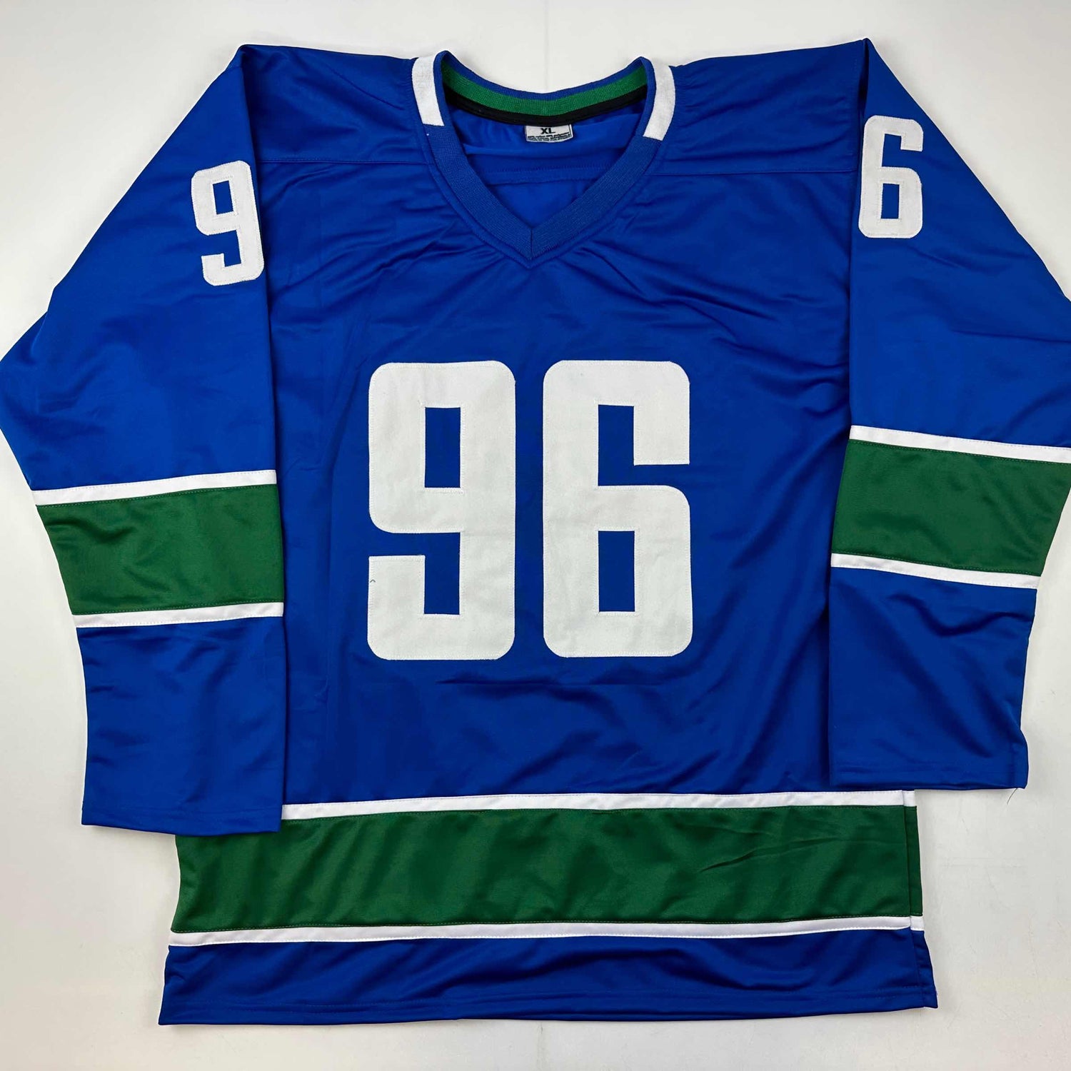 Autografiado/firmado Andrei Kuzmenko Vancouver Blue Hockey Jersey PSA/DNA COA