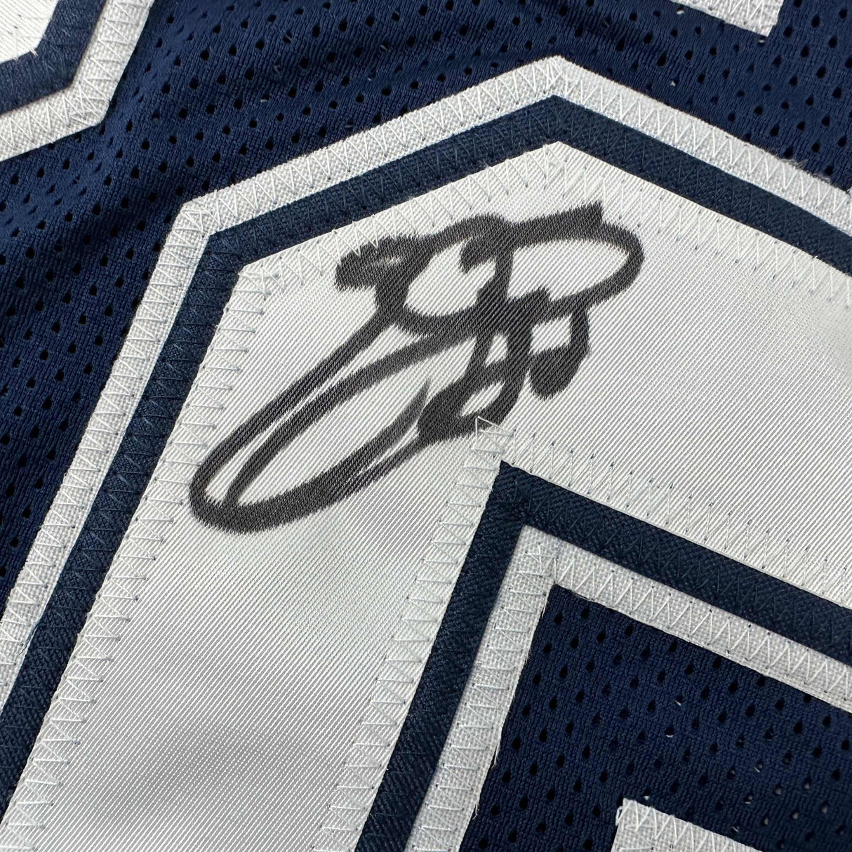 Camiseta de fútbol azul de Dallas de Emmitt Smith autografiada/firmada Beckett BAS COA