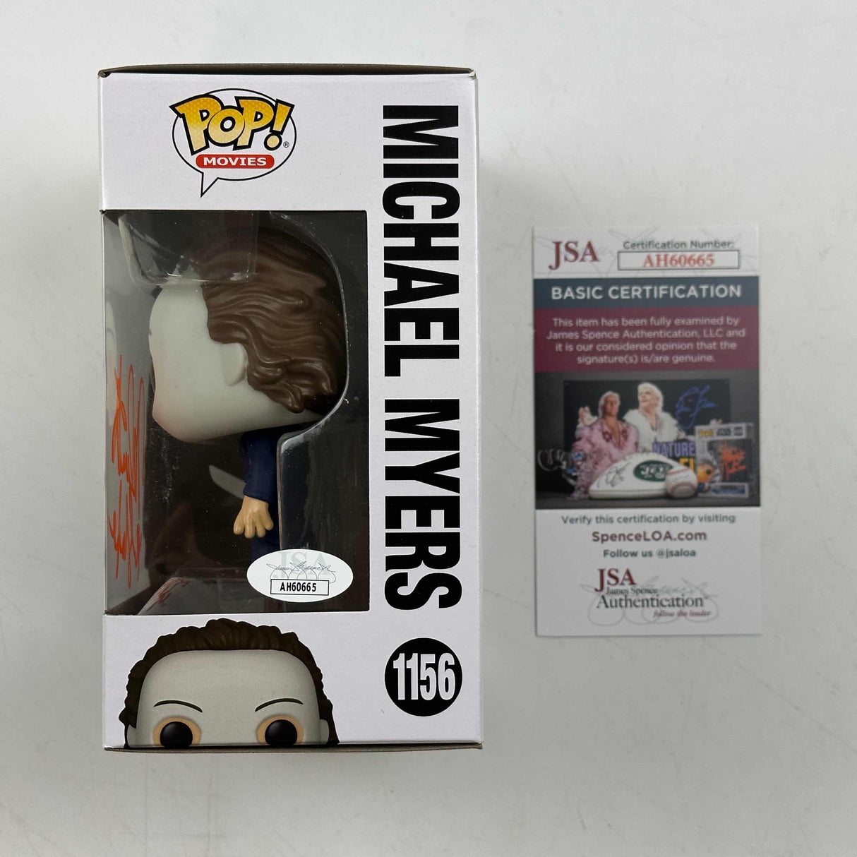 Autographed/Signed Nick Castle Michael Myers Halloween Funko Pop #1156 Movie Figurine Toy JSA COA
