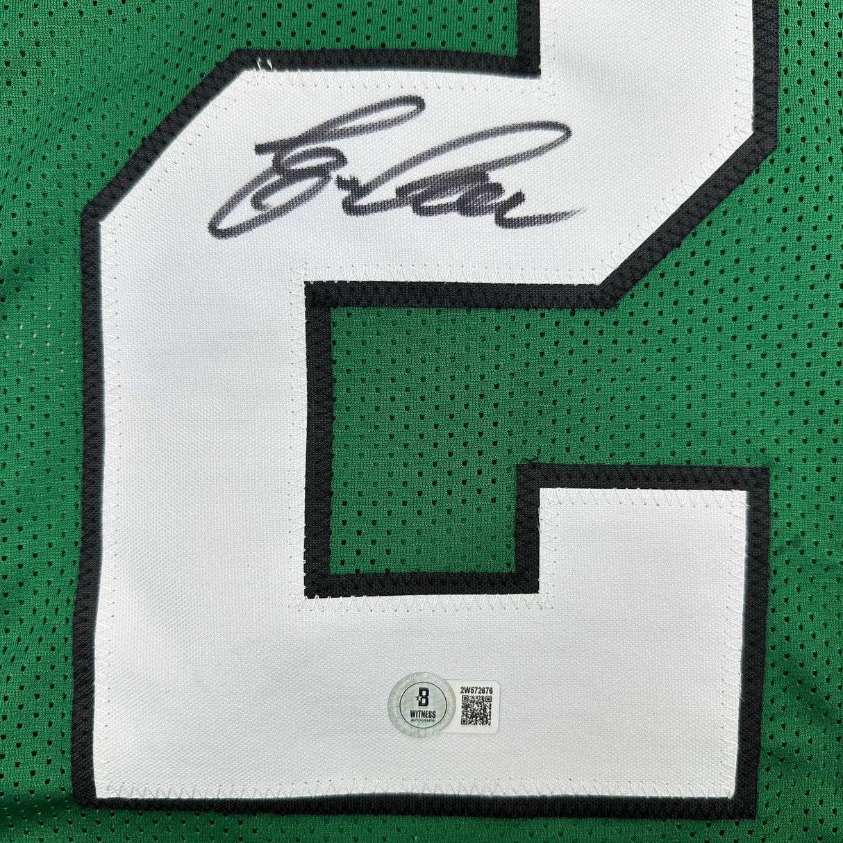 Autographed/Signed Eric Allen Philadelphia Kelly Green Football Jersey Beckett BAS COA
