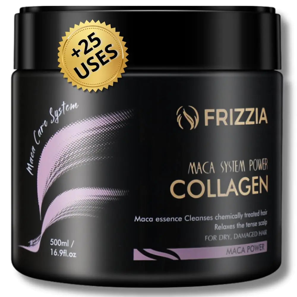 Frizzia COLLAGEN Hair Mask hair mask for damaged hair deep conditioning hair mask hydrating hair mask hair mask for DRY HAIR hair repair treatment for damaged hair. 16.9oz 500ml - Lootquake