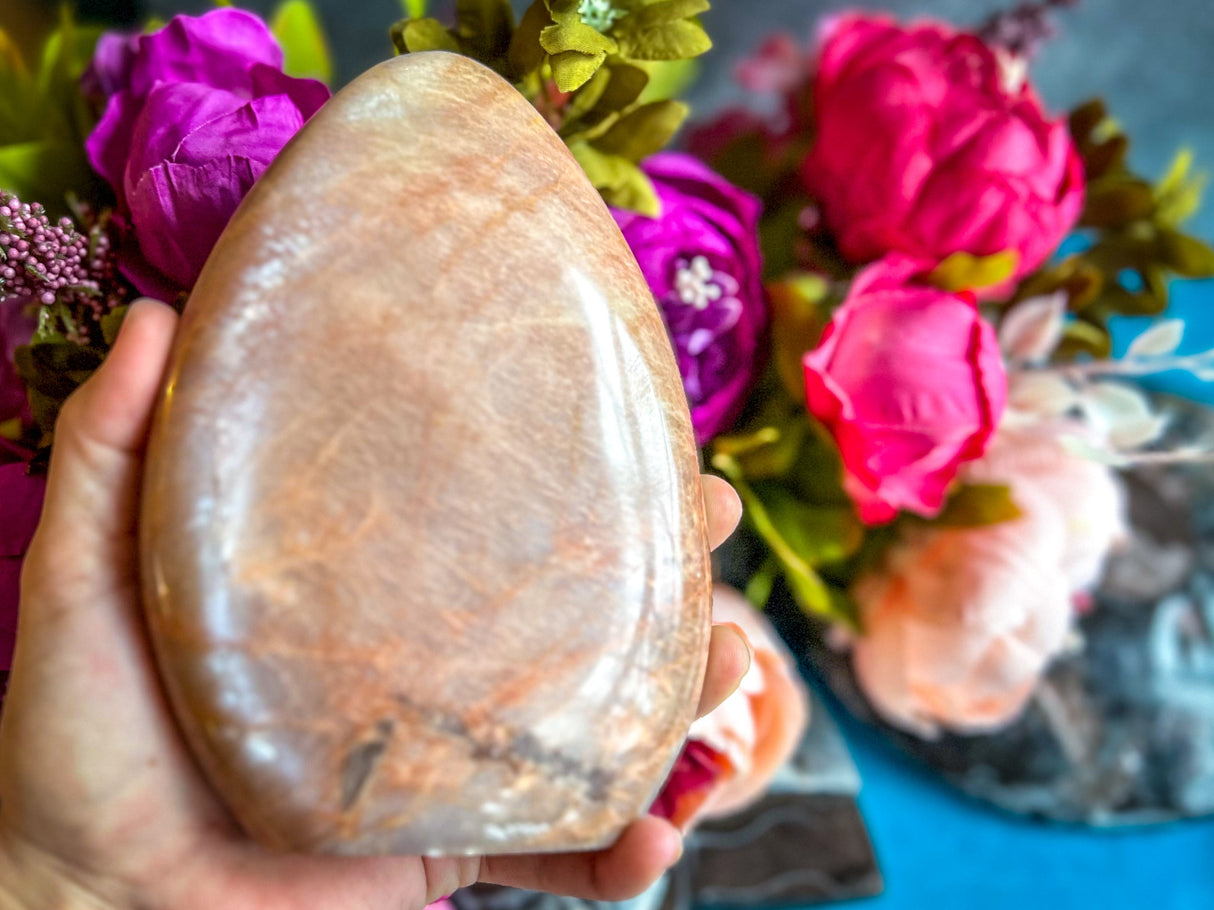 Peach Moonstone Crystal Freeform