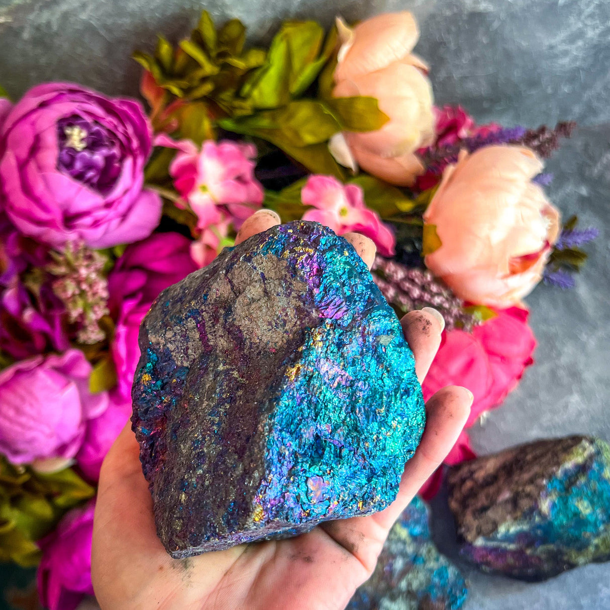 Huge Peacock Ore, Chalcopyrite