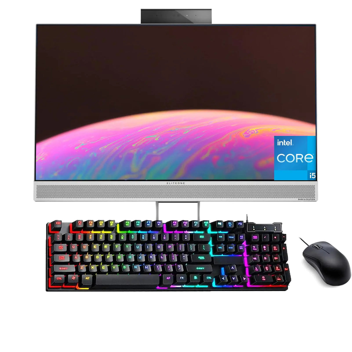 HP EliteOne 800G4 All-in-One Desktop Computer 23.8" FHD (1920x1080) Core i5-8500 3.0GHz 16GB RAM 512GB SSD Keyboard and Mouse WiFi Bluetooth CAM Windows 10 Pro (Renewed) - Lootquake