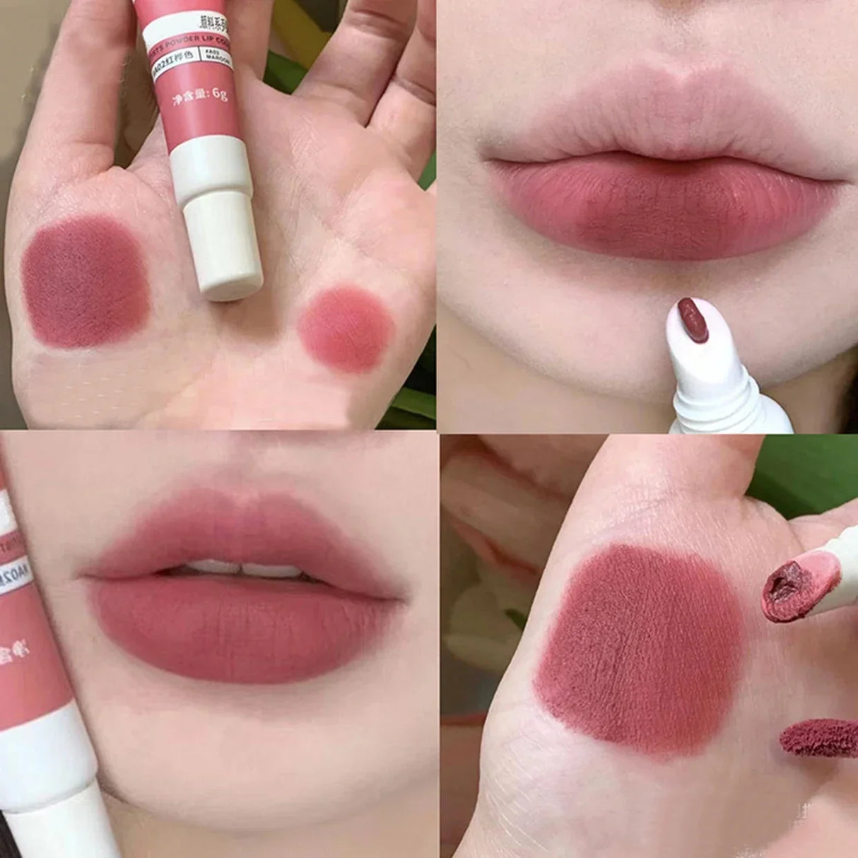Lip Gloss Moisturizing Lip Tint Mud 6 Colors Long Lasting