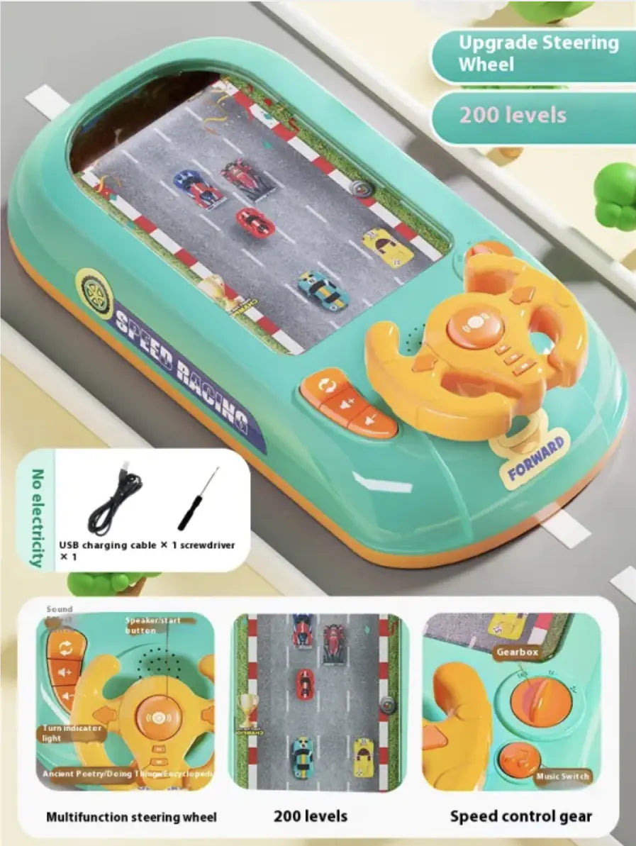 Children's Driving Simulation Toys Puzzle Electric Desktop Game Console - Lootquake