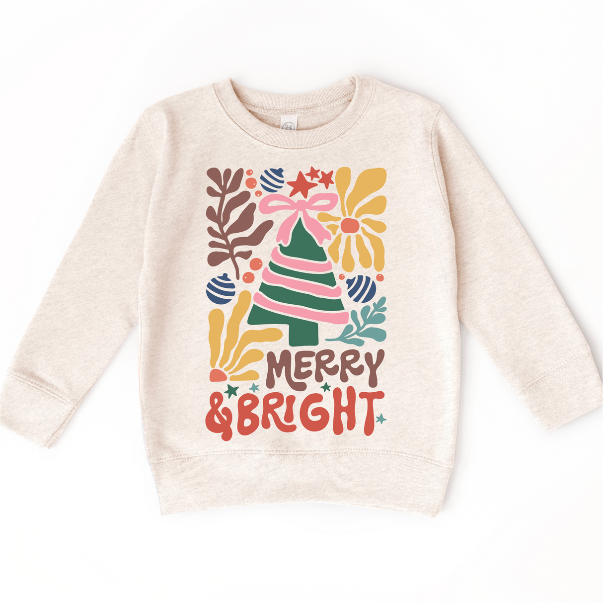 Boho Merry And Bright Christmas Shirt - Long Sleeve Tees & Sweatshirts