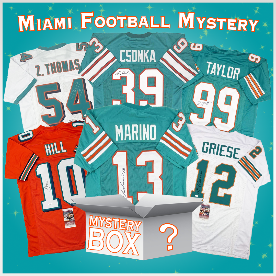 Autographed/Signed Miami Football Jersey Mystery Box with PSA JSA or Beckett COA
