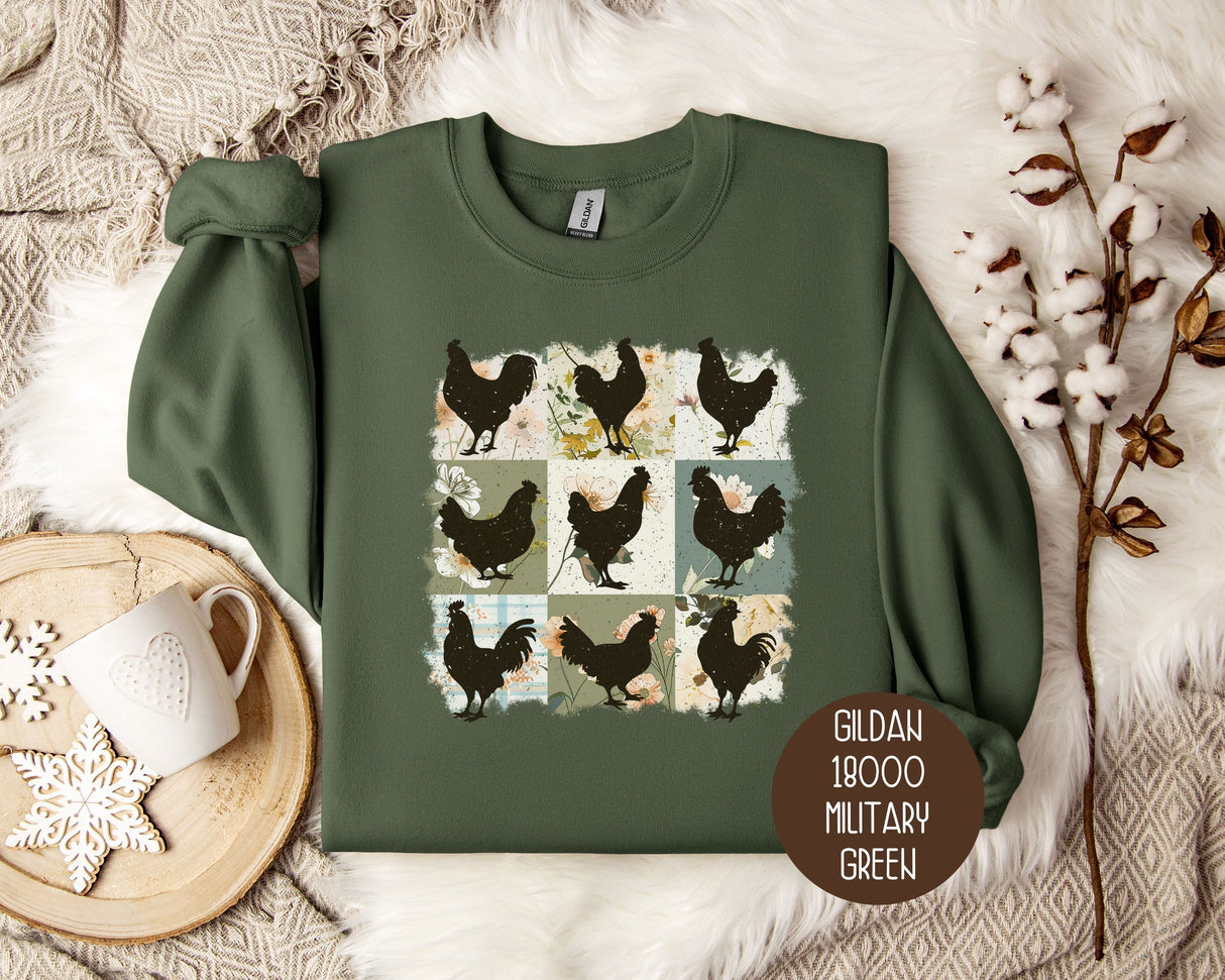 Cute Boho Chickens Sweatshirt