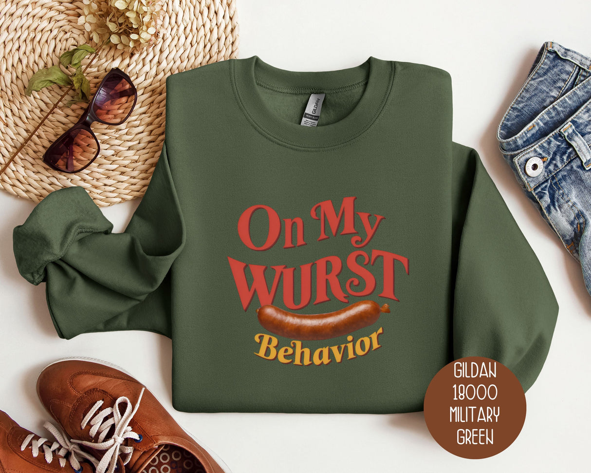 On My Wurst Behavior Oktoberfest Sweatshirt-4