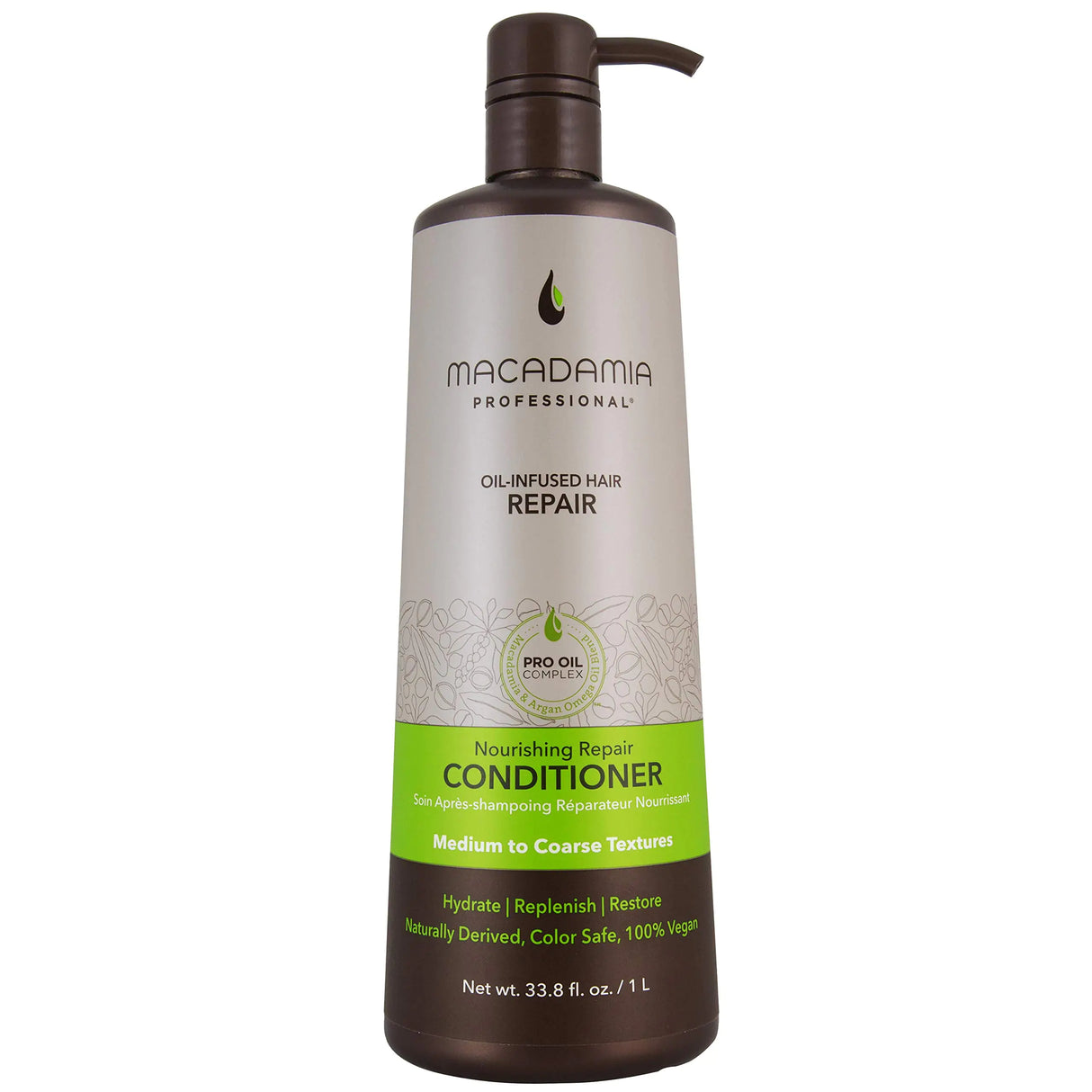 Macadamia Professional Hair Care Sulfate & Paraben Free Natural Organic Cruelty-Free Vegan Hair Products Nourishing Repair Hair Conditioner 33.8 oz Green