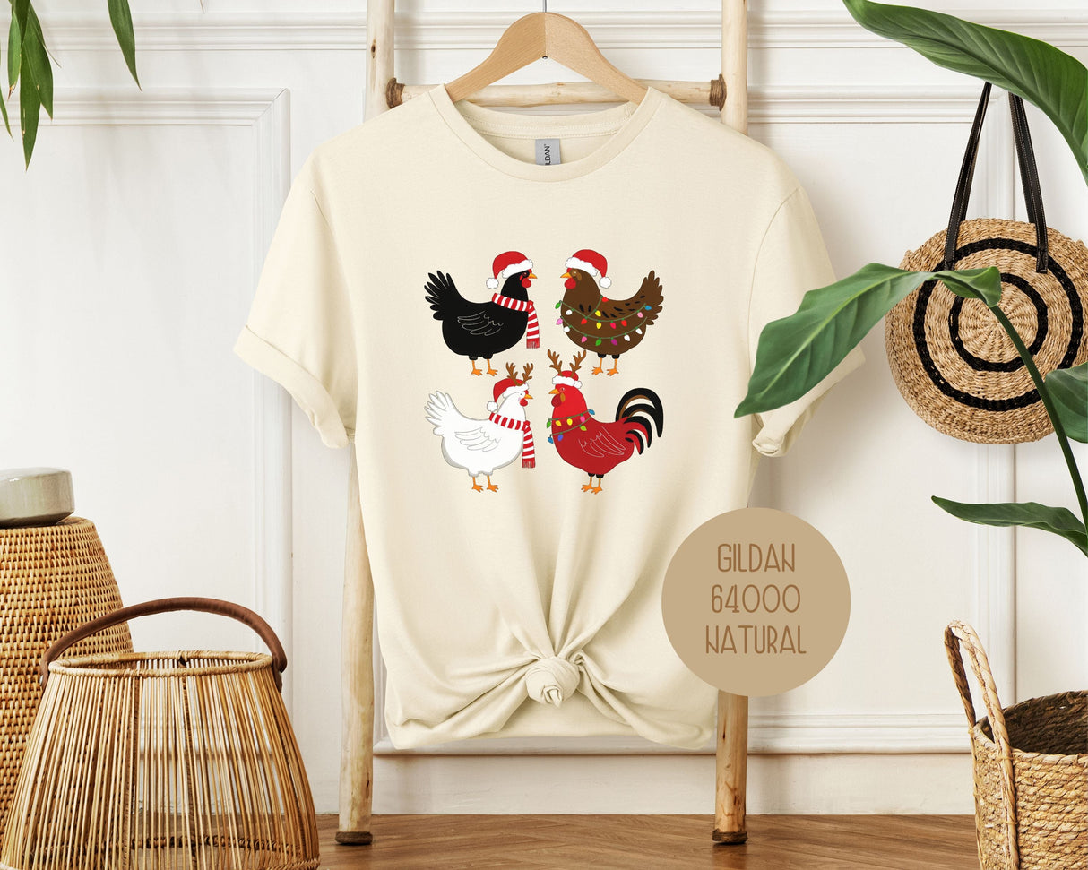 Cute Chickens Christmas Shirt-7
