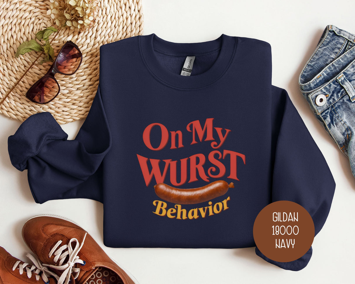 On My Wurst Behavior Oktoberfest Sweatshirt-5