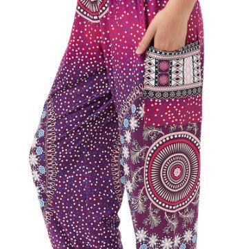 Mono informal con estampado floral digital a rayas para mujer