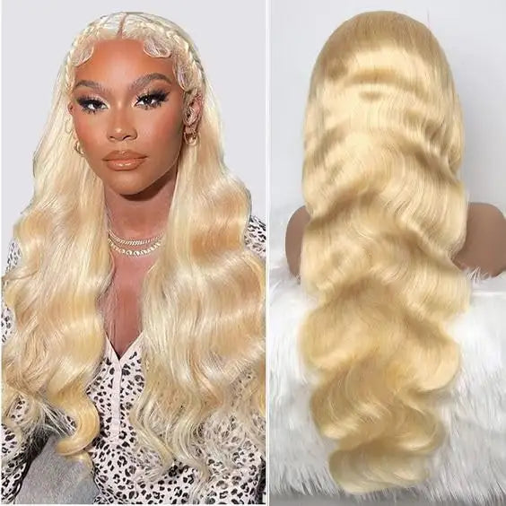 Former LACE Head Cap LACE FRONTAL WIG13x4 Straight 613 BLONDE Straight Hair - Lootquake