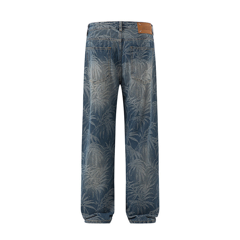 Men's Loose Straight Hawaii Beach Printing Wide Leg Pants - Lootquake