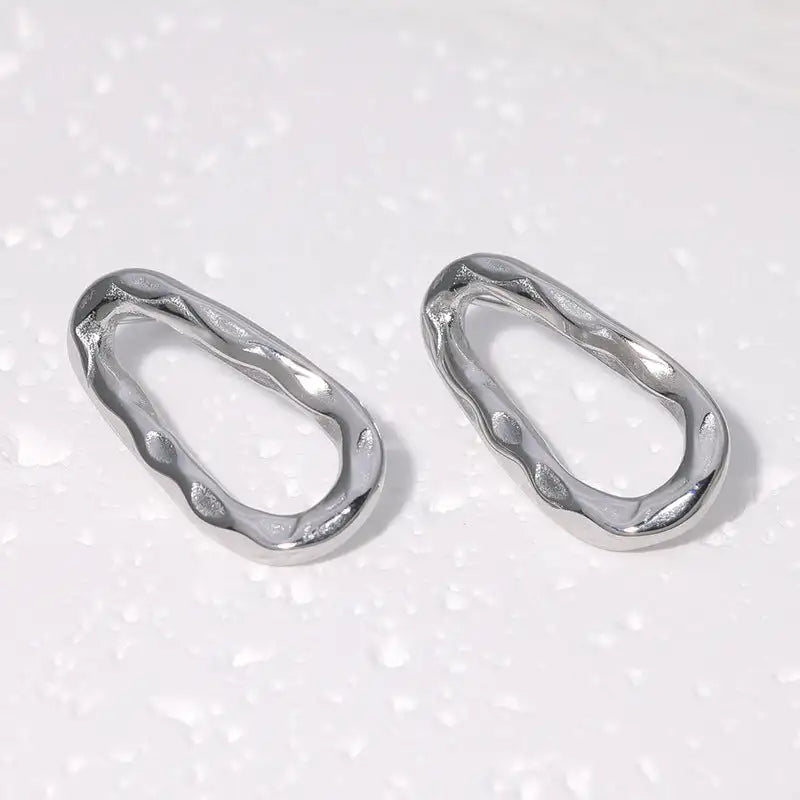 Simple Temperament Stainless Steel Studs 18K Gold Plating Does Not Fade - Lootquake