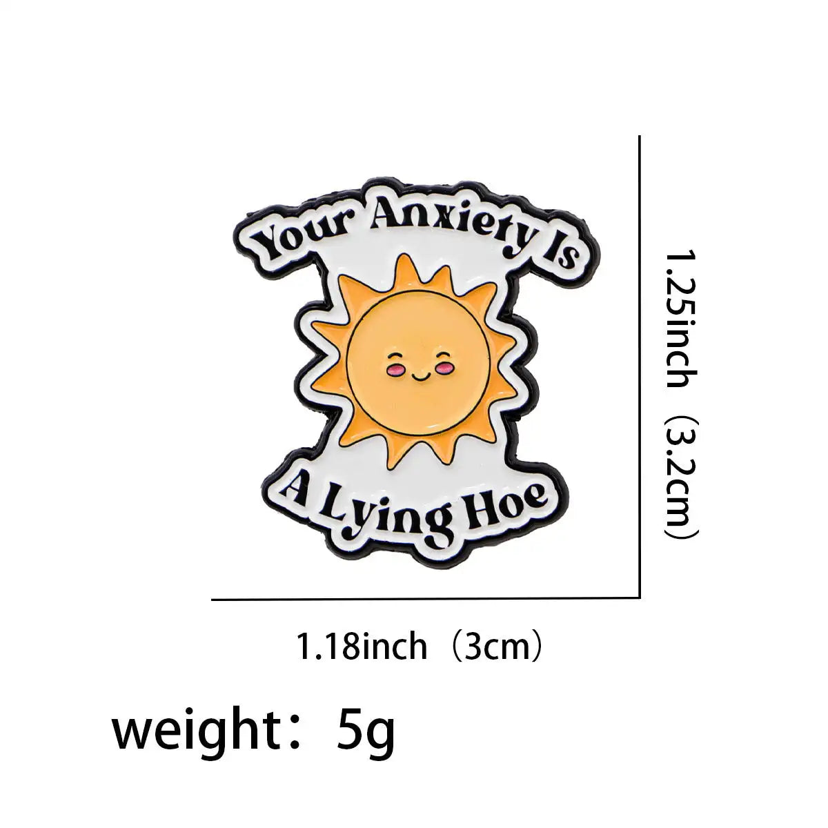 Brooch Cartoon Golden M Badge Creative English Letters - Lootquake