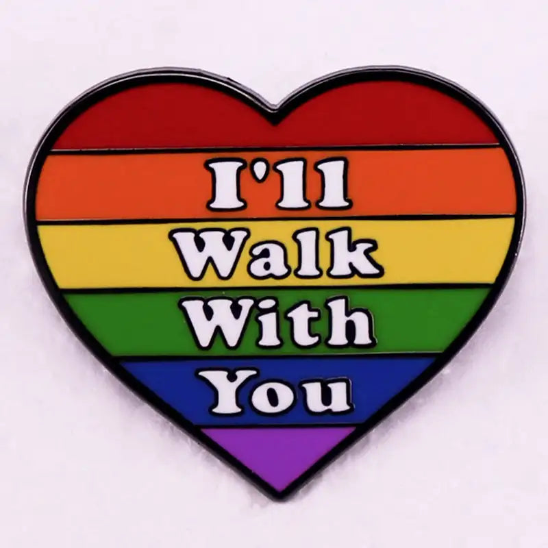 Colored Loving Heart Brooch Popular Badge Gift - Lootquake