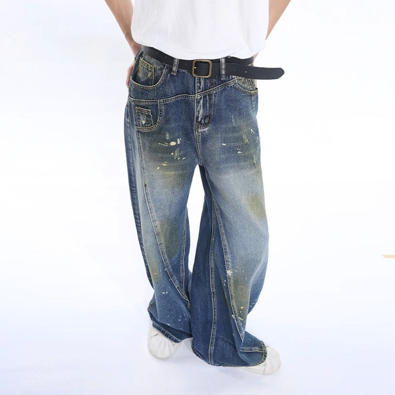 Fashion Brand Personalized Three-dimensional Cut Stitching Jeans Men - Lootquake