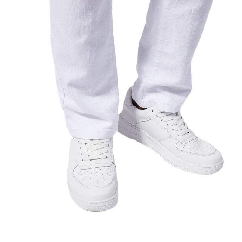Men's European And American-style White Stretch Skinny Jeans - Lootquake