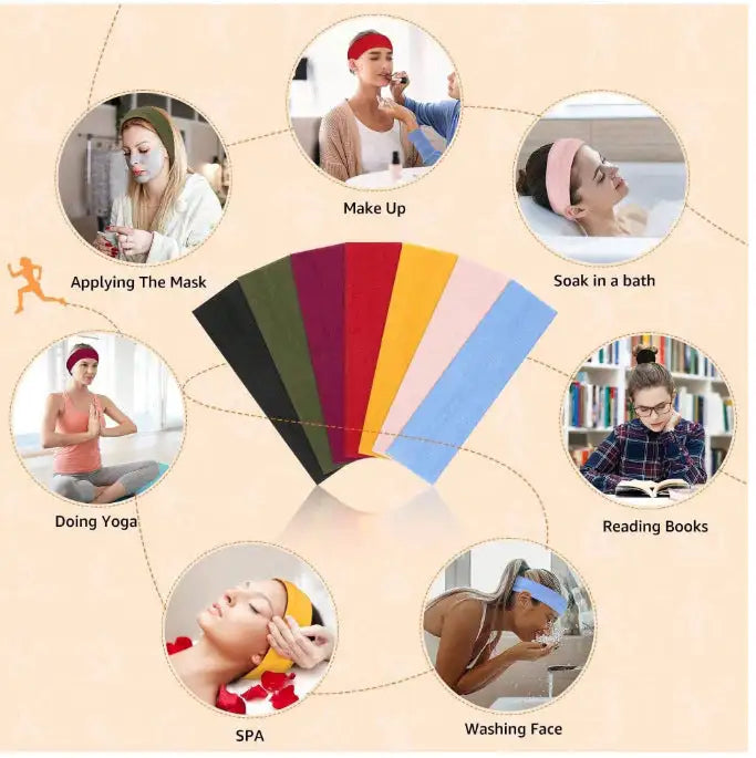 European And American Hot Solid Color Hair Band High Elastic Sports - Lootquake