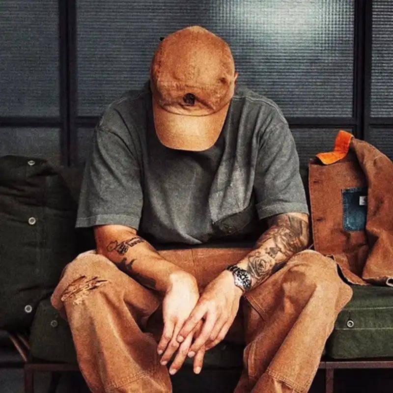 Fashion Men's Straight Cargo Suspender Jumpsuit - Lootquake