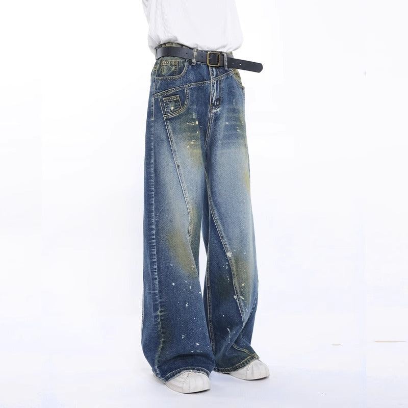 Fashion Brand Personalized Three-dimensional Cut Stitching Jeans Men - Lootquake