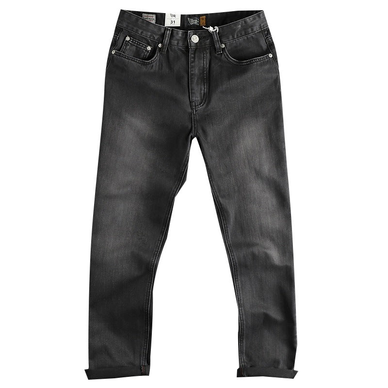 Fashion American Washed Black Gray Jeans Men - Lootquake