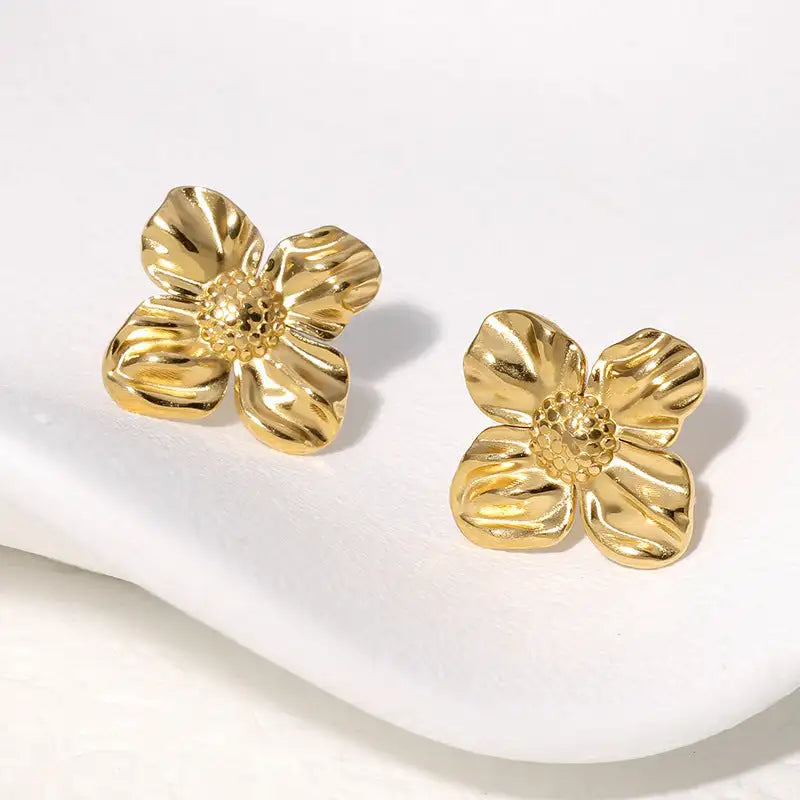 Simple Temperament Stainless Steel Studs 18K Gold Plating Does Not Fade - Lootquake