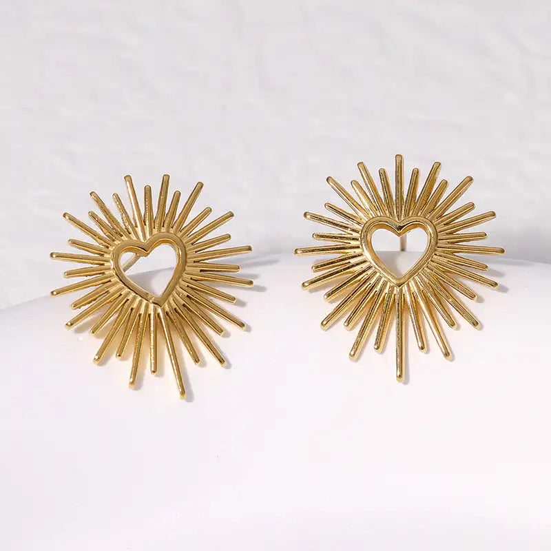 Simple Temperament Stainless Steel Studs 18K Gold Plating Does Not Fade - Lootquake