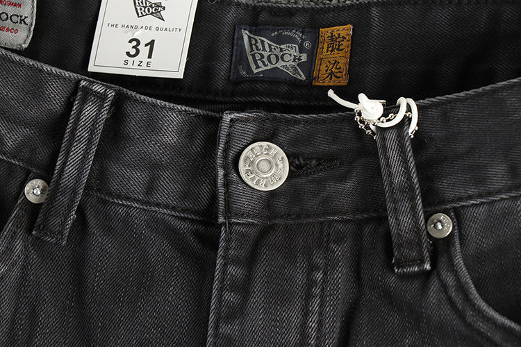 Fashion American Washed Black Gray Jeans Men - Lootquake