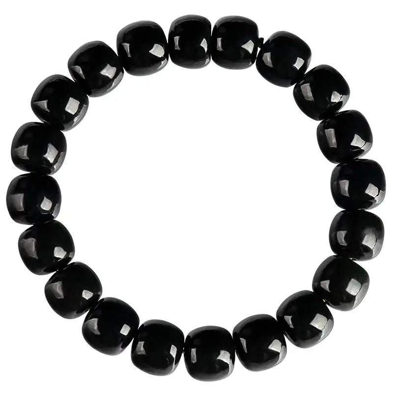 Women's Simple And Natural Hetian Dark Jade Bucket Bracelet - Lootquake