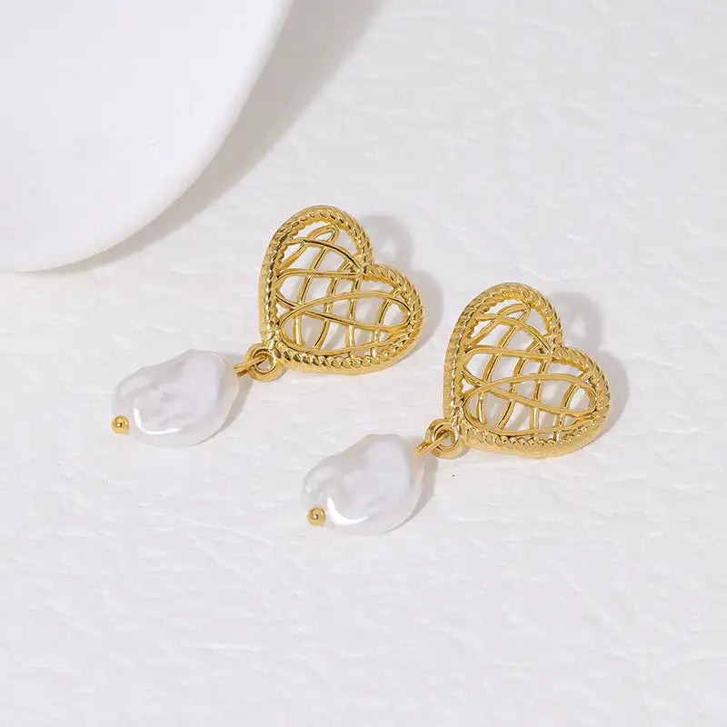 Simple Temperament Stainless Steel Studs 18K Gold Plating Does Not Fade - Lootquake