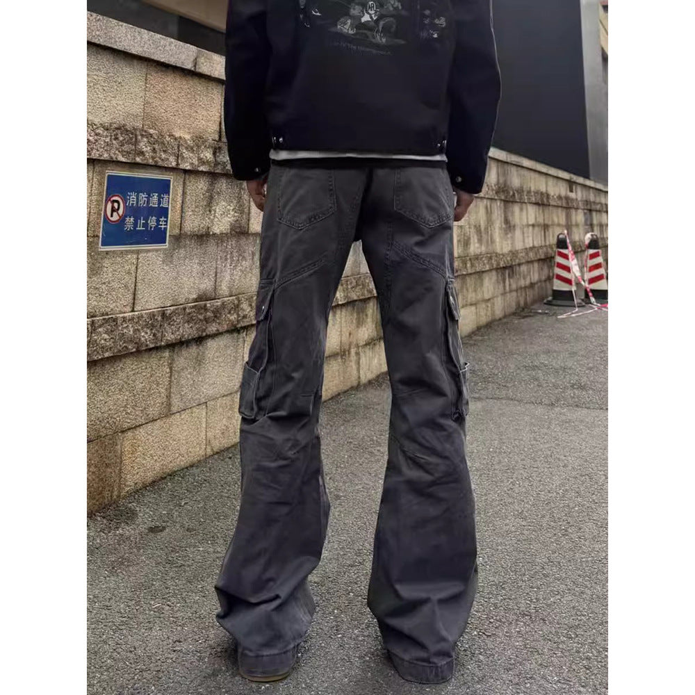 Retro Street Large Workwear With Pocket Casual Pants - Lootquake