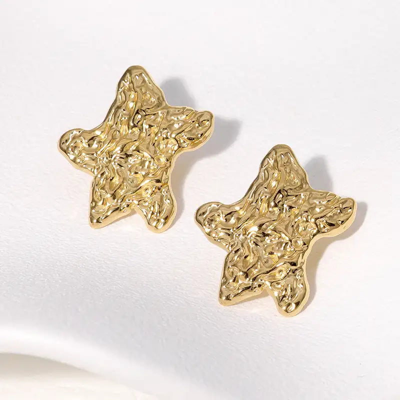 Simple Temperament Stainless Steel Studs 18K Gold Plating Does Not Fade - Lootquake