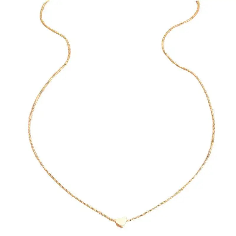 Fashion Snake Bones Chain Love Pendant Necklace - Lootquake