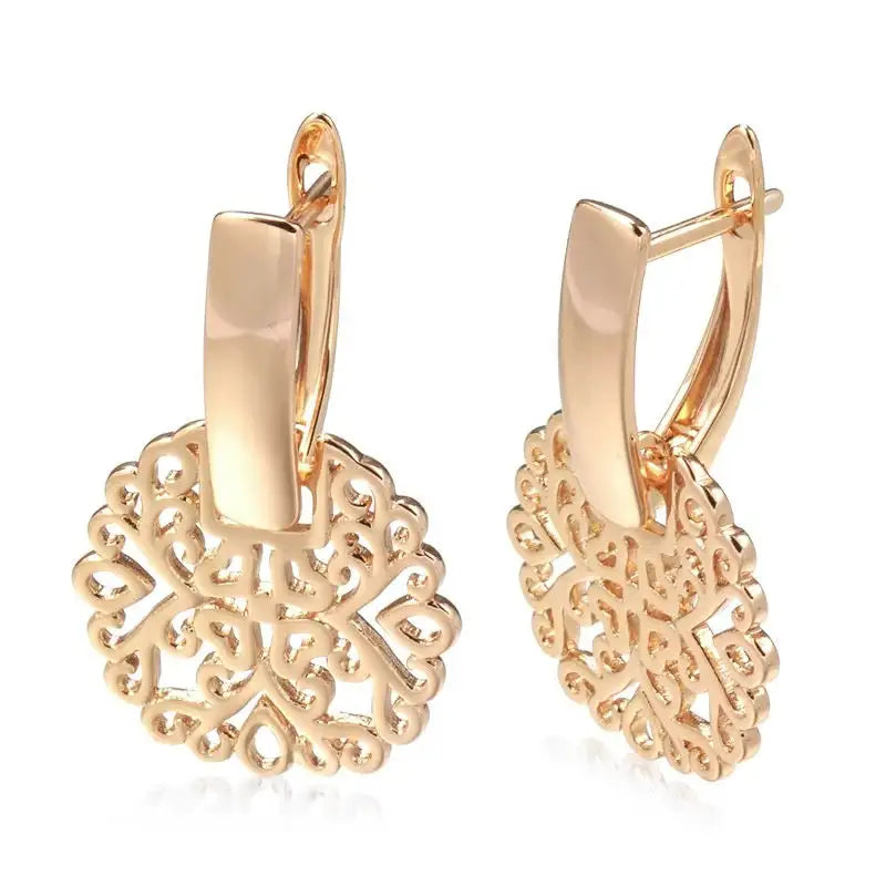 Fashionable Rose Gold Real Gold Plated Earrings - Lootquake
