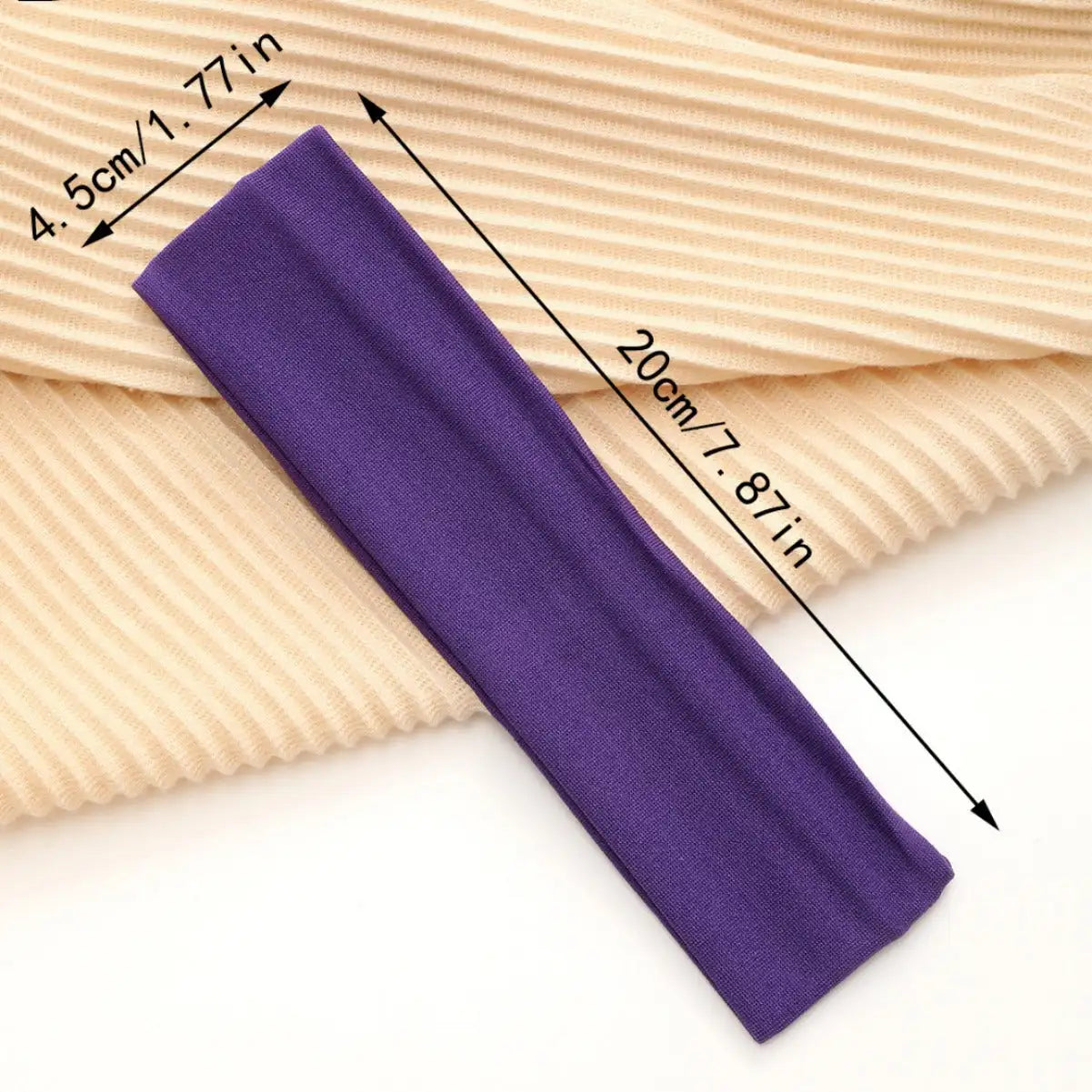 European And American Hot Solid Color Hair Band High Elastic Sports - Lootquake