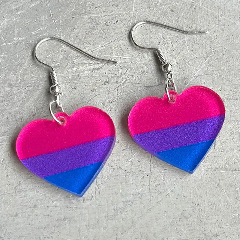 Rainbow Geometric Simple Multi-color Love Heart - Lootquake